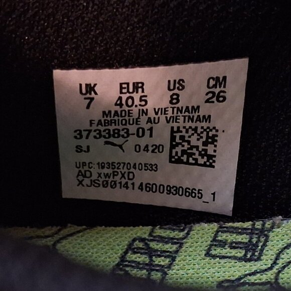 Puma Future Riders Black and Neon Size 8 #373383-01 - Picture 10 of 11